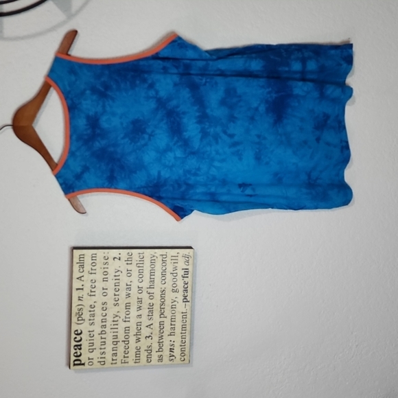 A New Legacy Space Jam Tie Dyed Aqua Blue Tune Squad Tank Top Sz. L - Picture 4 of 4